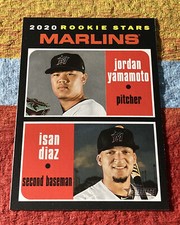 2020 Topps Heritage Rookie Stars Jordan Yamamoto Isan Diaz Rc #369 Miami Marlins