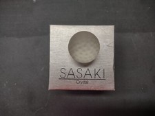 SASAKI 24 Lead Crystal Frosted GOLF BALL Paperweight