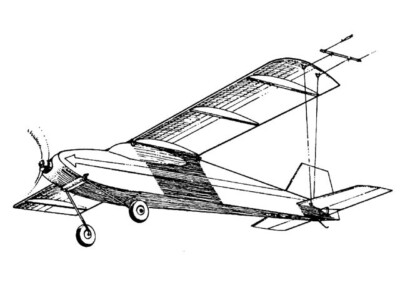 Cardboard Cutie C/L Sport 24'' Wingspan RC Model Airplane Printed Plans Templates