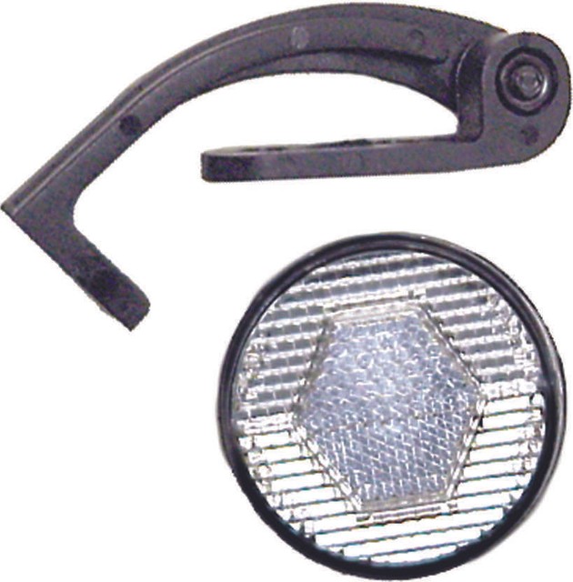 Action Front Reflector Round White with Bracket eBay