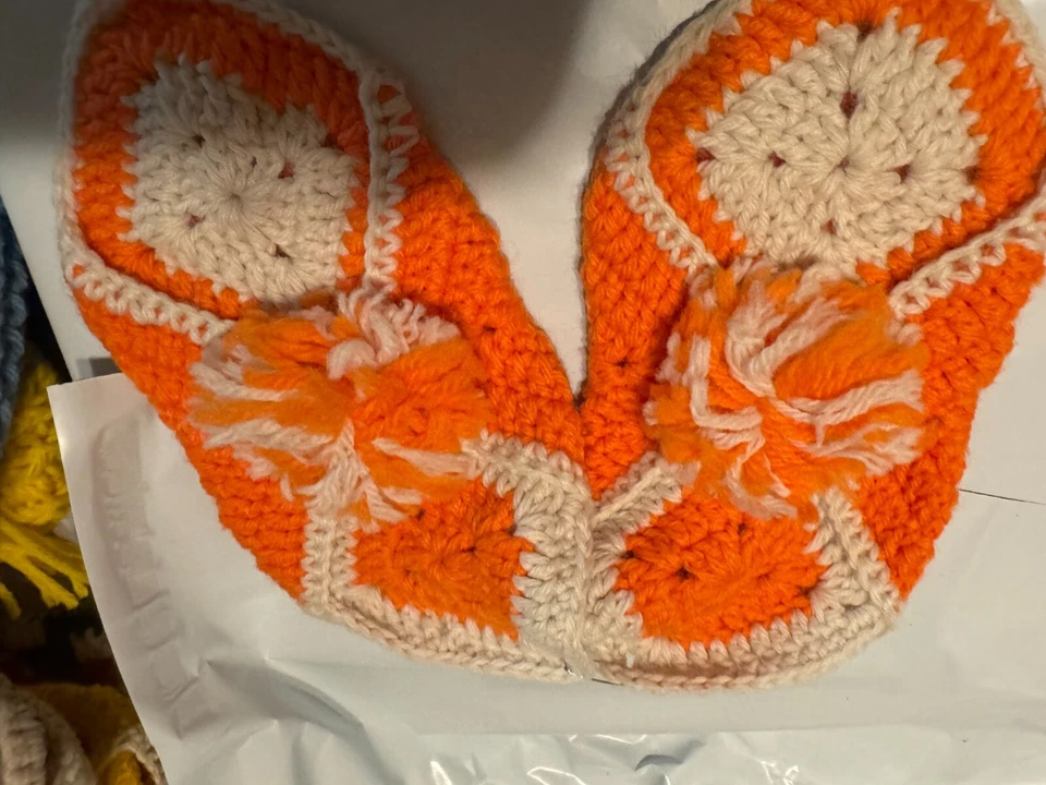 Ручной работы крючком детей ботинок кроссовки тапочки туфли, новый, 9 дюймов в длину - Изображение 2 из 4