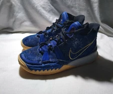 Nike Sz 5.5Y Kyrie 7 GS CT4080-400 Blue Yellow 'Sisterhood'