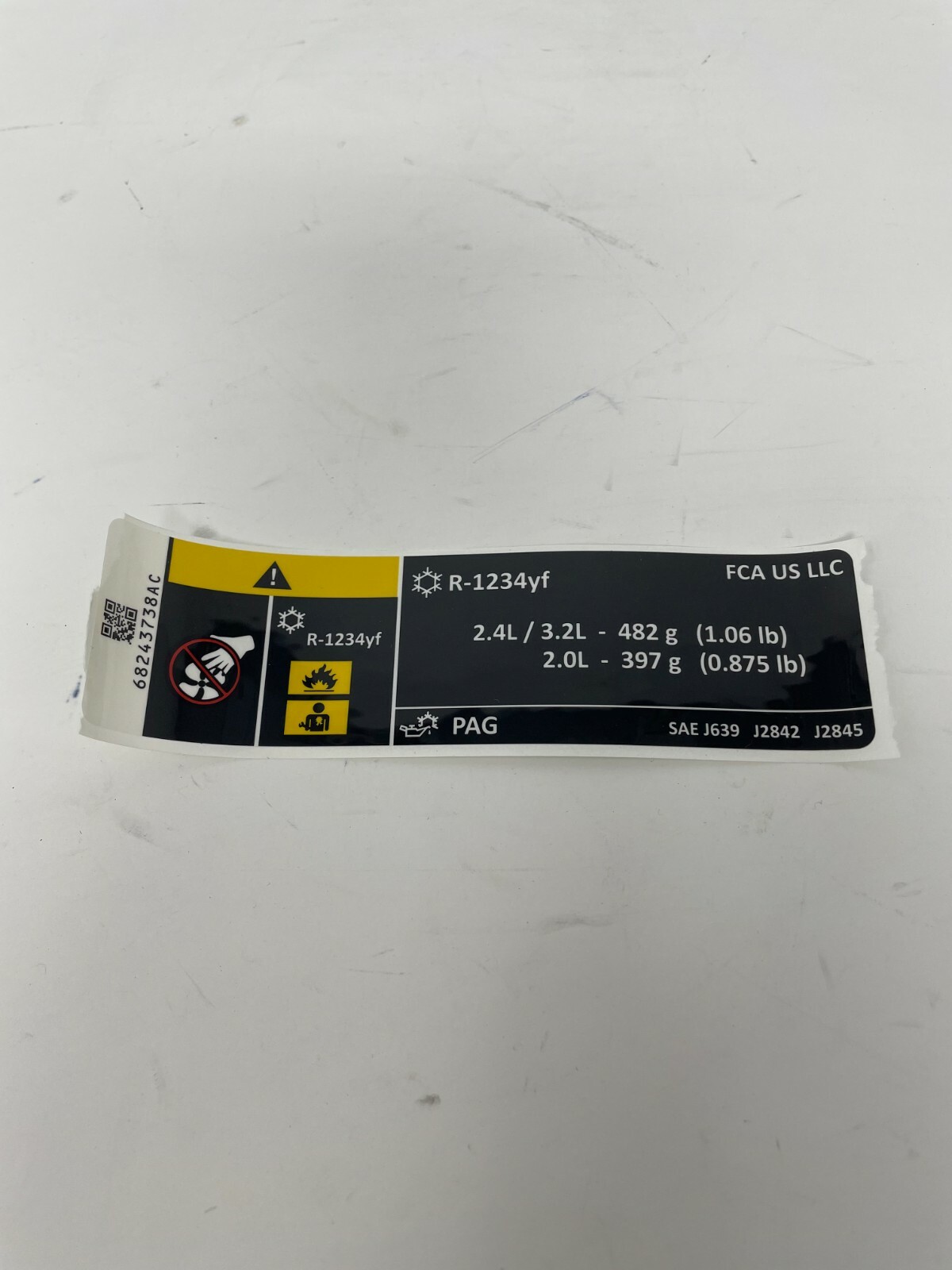 14-21 Jeep Cherokee Chrysler 200 A/C Label Factory Mopar New OEM