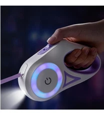 retractable dog leash with led light