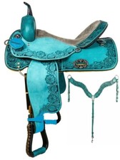 Premium Western Saddle for Horse with Tack Set   Seat Sizes 14"-18" Available