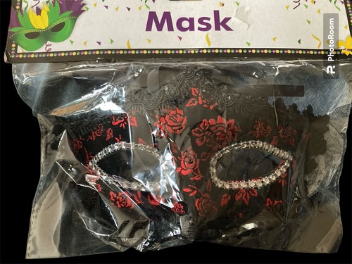 New with Tag - Masquerade Party Mask ( Color : Black & Red) - Picture 2 of 2