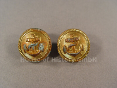 132965, Kriegsmarine, 2 Jacket Buttons, Diameter 21.5mm, ''Extra Fine''