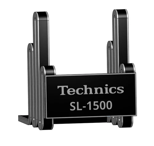 Technics SL-1500 Turntable Record Display Stand – Upgraded Gray & Black Holder