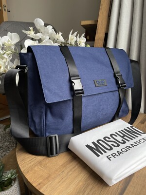 NEU Moschino Schultertasche Umhängetasche Parfums blau Umhängetasche Reise/Arbeit Wochenende  