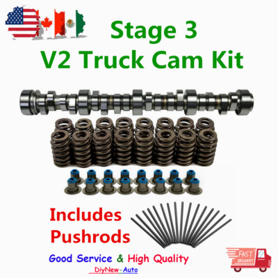 NEW Stage 3 V2 Cam Kit For LS Truck w/Pushrods LS1/LS2/LS6 4.8/5.3/6.0/6.2L