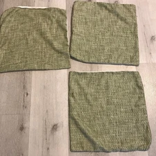 Aesthetic Abode set of 3 pillows covers green two sides home decor zipper
