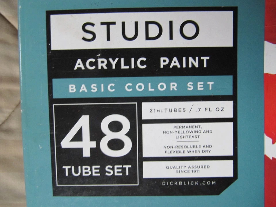 Juego de 48 tubos de pintura acrílica de estudio Blick 21 ML 0,7 FL OZ Foto 4 de 4