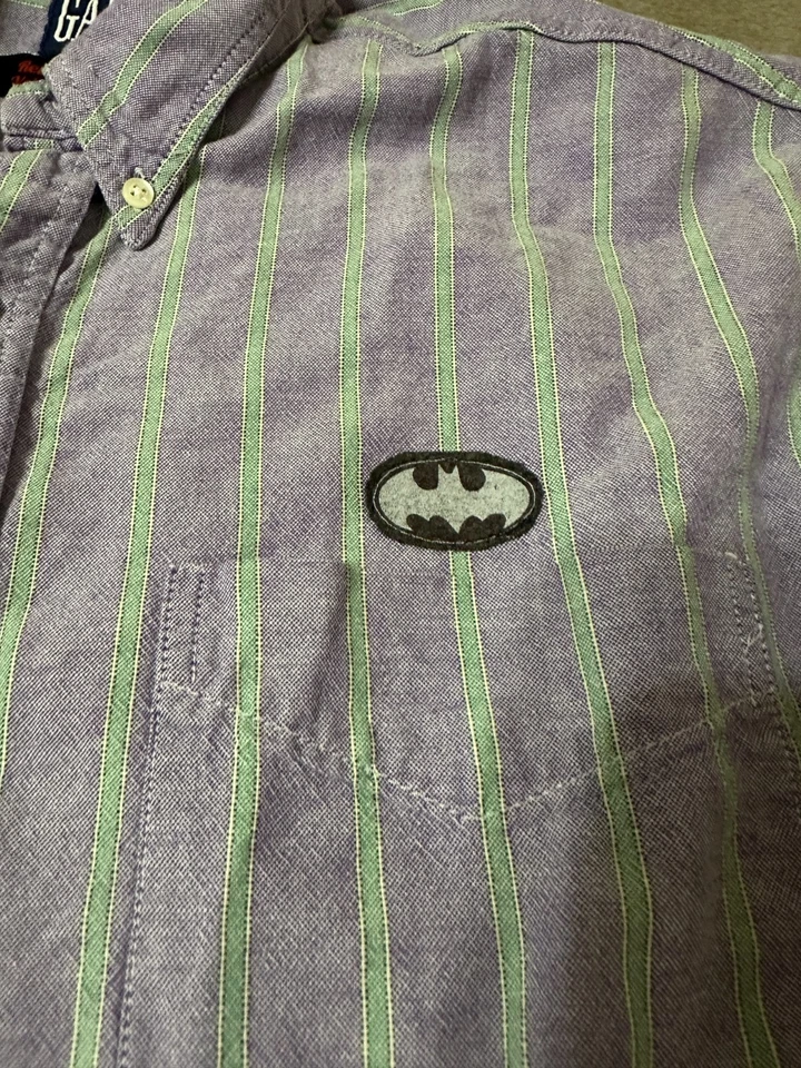 Camisa abotonada The Joker reciclada para hombre talla L de Velvet familiar Batman DC Foto 3 de 4