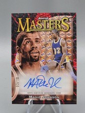 2023-24 Finest Magic Johnson Auto Red/Black Vapor Geometric Refractor /10 Lakers
