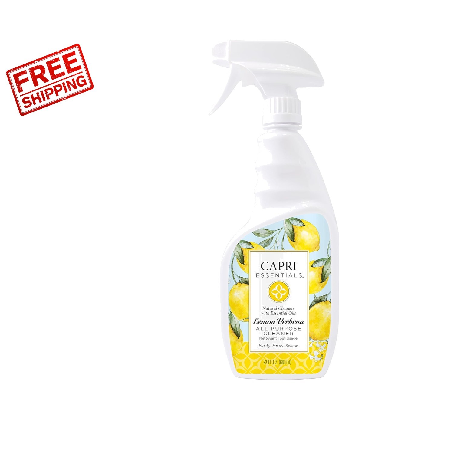 Natural Kitchen Surface Cleaner with Lemon Verbena – Safe for Mirrors and Glass