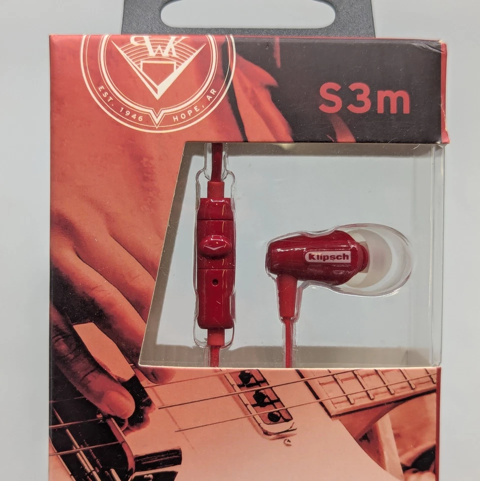New Klipsch Image S3M Wired Ear Buds Headphones Red - Image 4 of 4