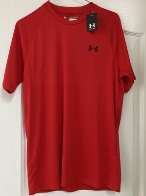 NWT Men's Under Armour LOOSE Fit Tech Vent Short Sleeve Red Shirt Size S