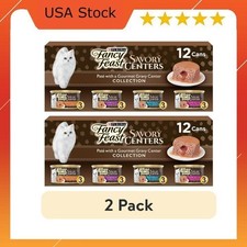 2 pack Purina Fancy Feast Savory Centers Wet Cat Food Pate Variety Pack