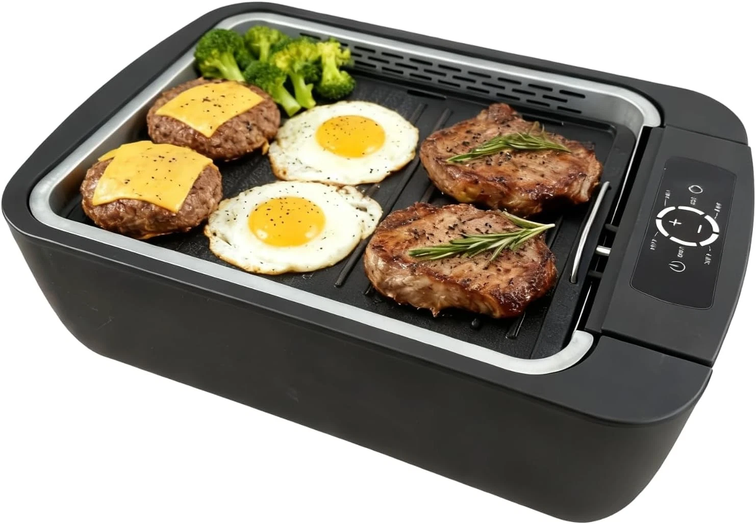 16" Smokeless Indoor Grill Electric 1100W Non-Stick Griddle BBQ 5-Serving Black
Opens in a new windo