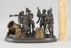 Antique 19thC American Civil War French Zouave Soldier Bronze Match Safe Inkwell