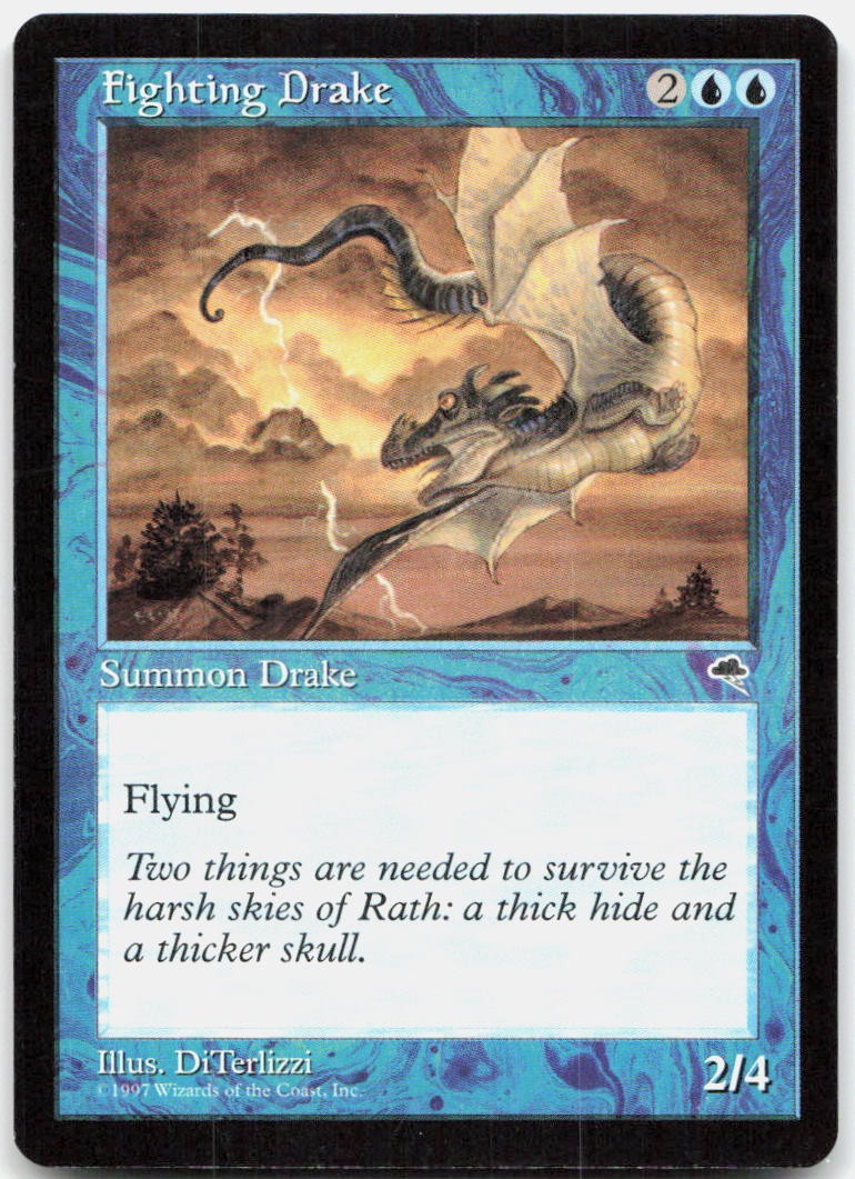 Fighting Drake 63 Moderately Played Tempest Uncommon Magic: The Gathering