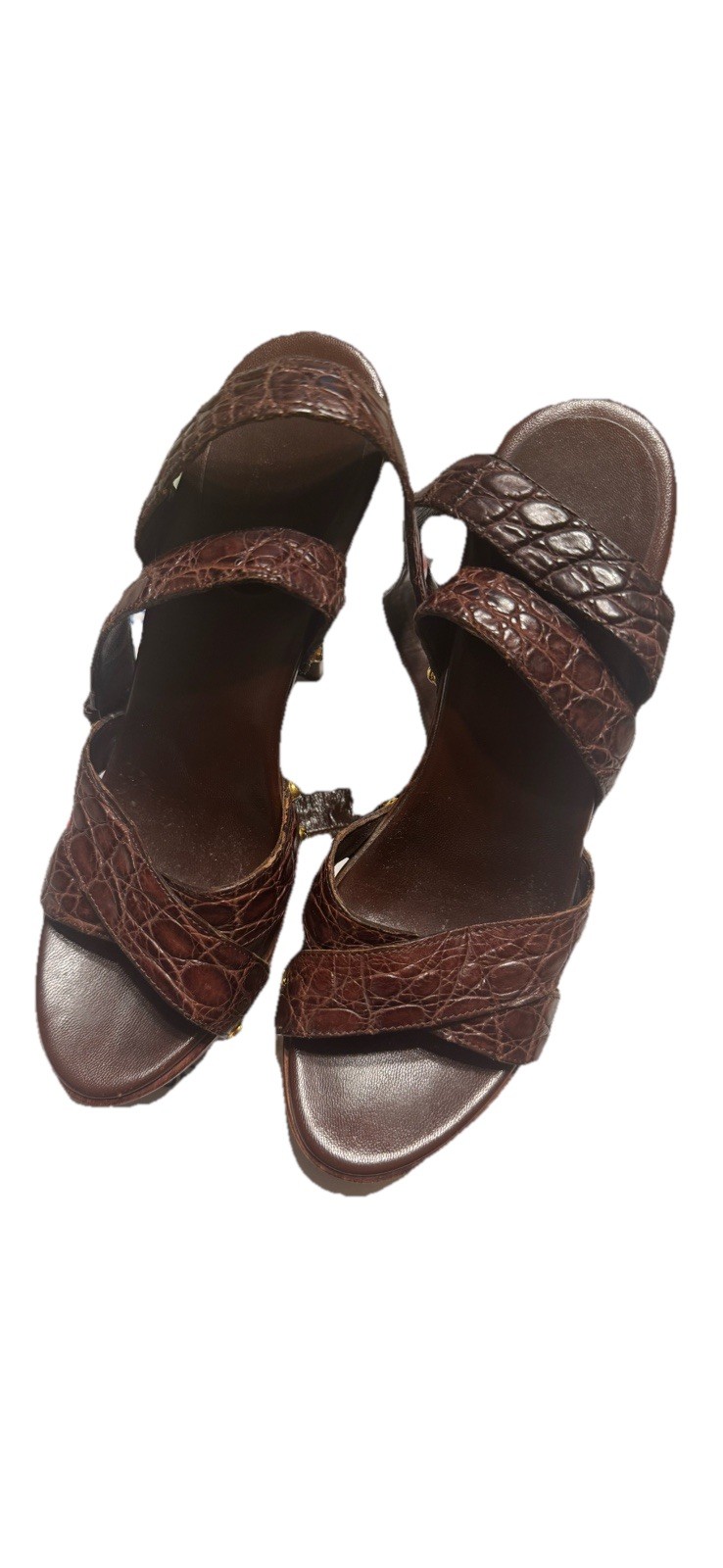 Gucci Exotic Alligator Crocodile Leather Shoes Size 7B