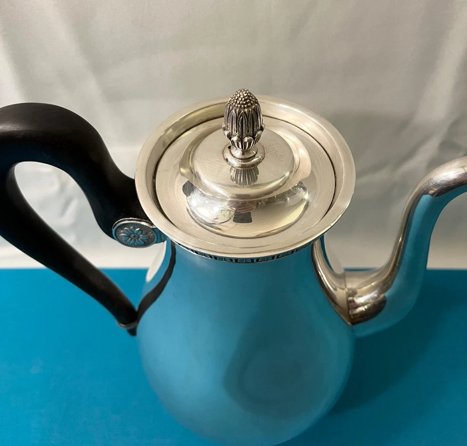 Cafetière CHRISTOFLE modèle MALMAISON métal argenté EMPIRE 25 cm café thé - Photo 4/4