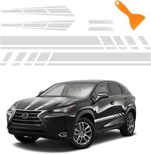 6pcs Racing Stripes For Cars 2pcs Car Hood Decal 2 Side Decal Color White 6pcs Racing Stripes For Cars 2pcs Car Hood Decal 2 Side Decal Color White