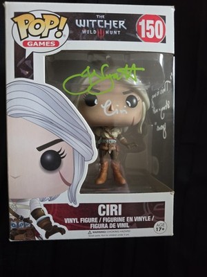 Jo Wyatt signiert The Witcher 3 Funko Pop SWAU
