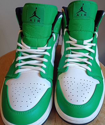 Jordan Air Jordan 1 Mid Lucky Green/White DQ8426-301 Men's Athletic Sneakers