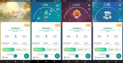 Shiny Castform Normal/ Sunny/ Rainy/ Snowy - 20k dust