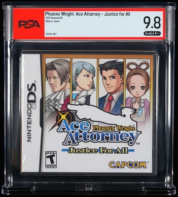 Phoenix Wright Ace Attorney Justice for All PSA 9.8 A++ Graded Seal Nintendo DS