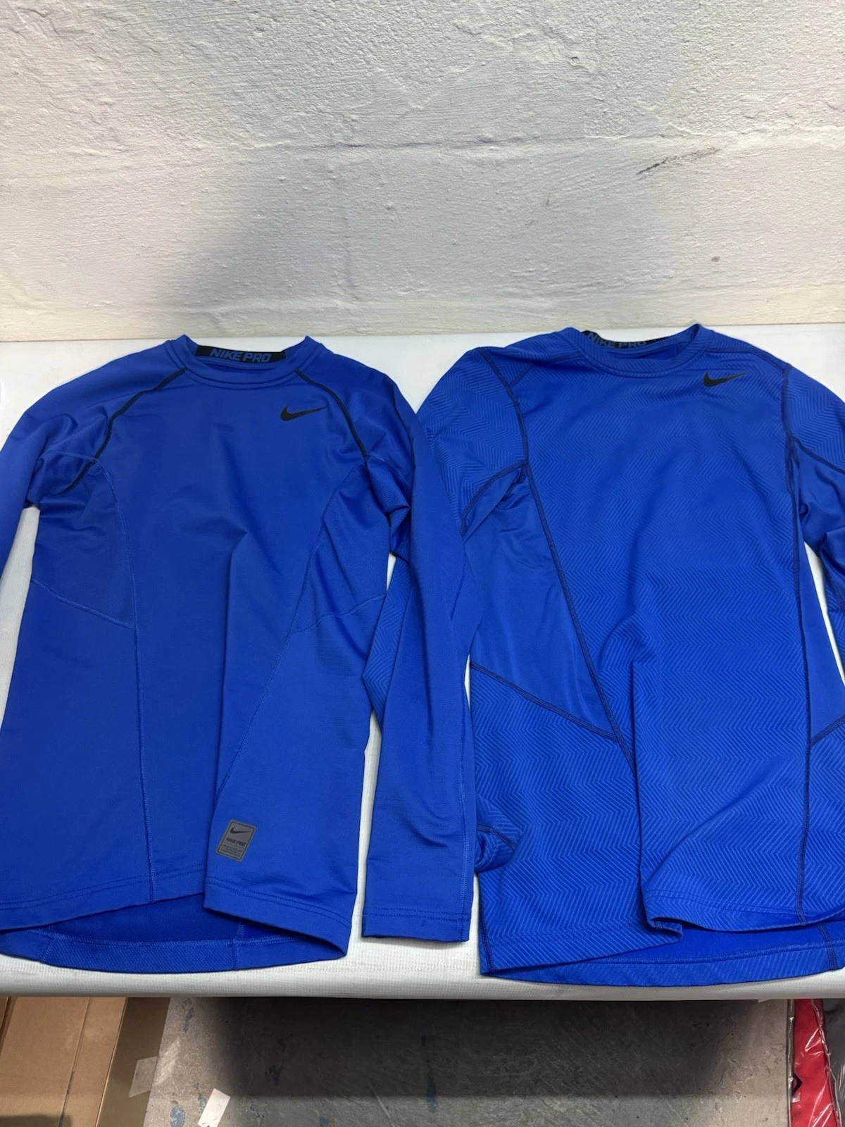 Lot Of 2 Men's Under Armour Nike Pro Combat Hyperwarm Fitted Shirts Small 0305