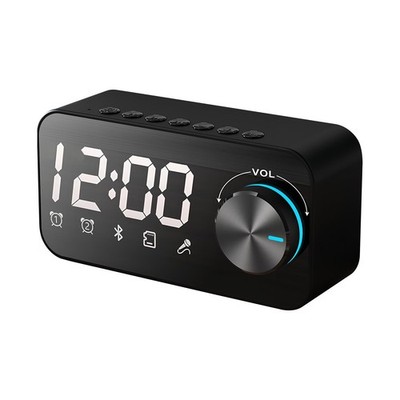 Bluetooth Lautsprecher mit RGB Licht und Doppelter Wecker, Multifunktion Musi...