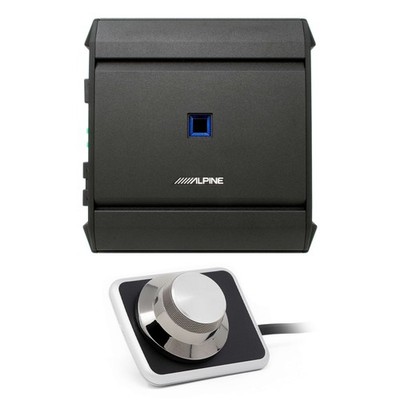 Alpine S-A60M 600W RMS Mono Sub Amp with RUX-H01 Bass Knob
