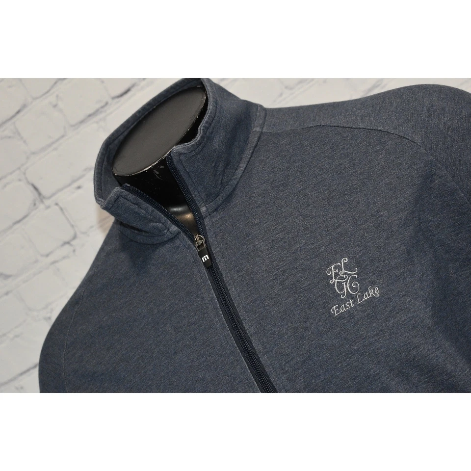 Camisa Pullover de Golf Travis Mathew 1/4 Cremallera Para Hombres Talla XL East Lake Club de Golf Azul Foto 2 de 4