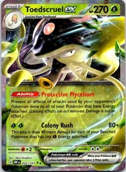 Toedscruel ex 022/197 Obsidian Flames Double Rare Holo