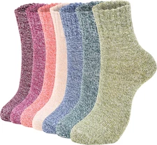 Wool Socks - Vintage Winter Warm Wool Socks for Women, Soft Cozy Thick Knit Boot
