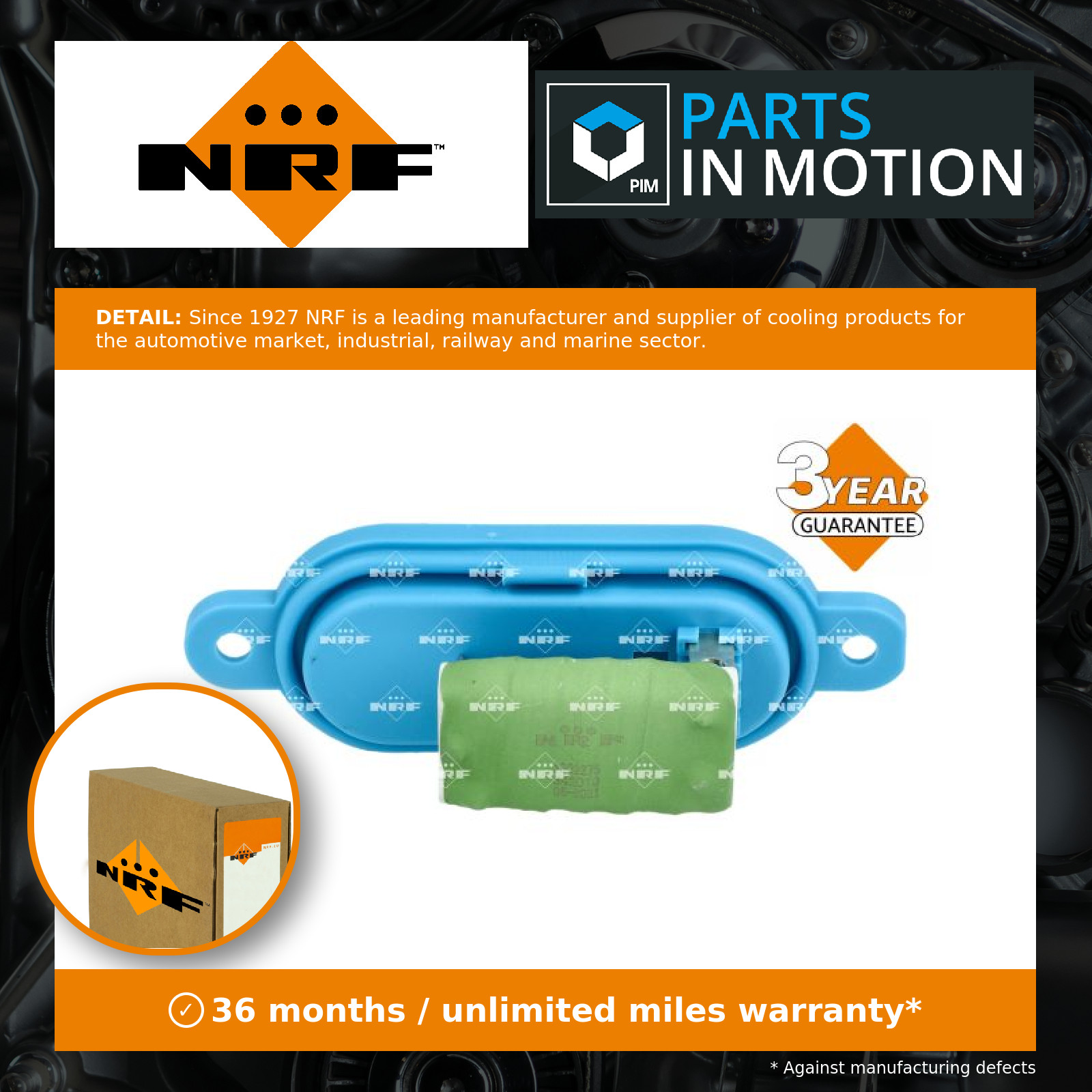 Fits NRF NRF 342010 Resistor, interior blower 342010 Air blower regulation ele - Image 3