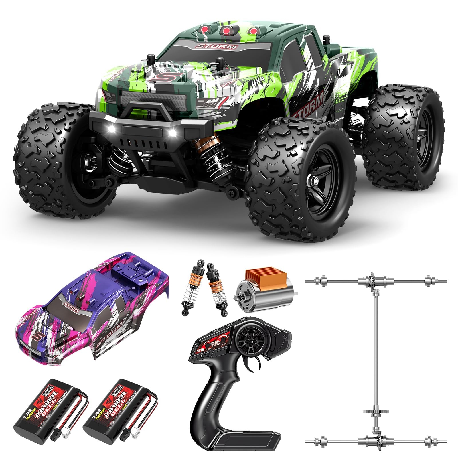 For Adults Boys Hs18305, 4wd Off-road Rc Truc