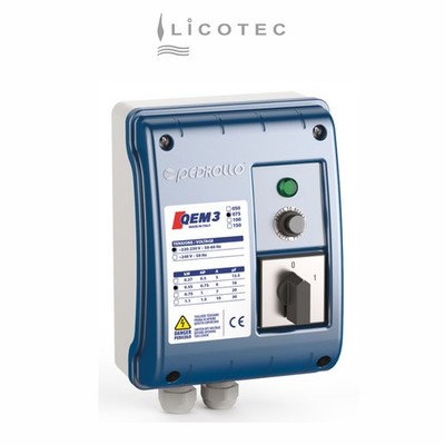 PEDROLLO ''QEM/3-075'' Schaltbox Tiefbrunnenpumpe 3'' (230V / 0,55kW / 6A / 16yF)