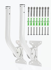 2-pack Universal Antenna Mount Heavy-duty Reversible J-pole Bracket For Outdoo