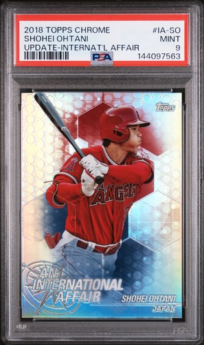 2018 TOPPS CHROME UPDATE AN INTERNATIONAL AFFAIR #IA-SO SHOHEI OHTANI PSA 9