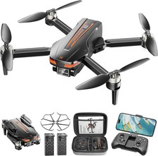 Drones with Camera 4K for Adults Kids, Brushless Motor Mini Drone, Black