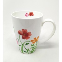 Jumbobecher Lotta Blume FüR 500Ml Weiß Bunt Bone China Porzellan Tealogic