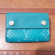 Louis Vuitton Blue Monogram Folding Wallet with Coin Pocket Unisex
