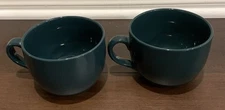 Pier 1 Green Oversized Jumbo Coffee Latte Soup Mug Mugs Set Of 2 Thailand