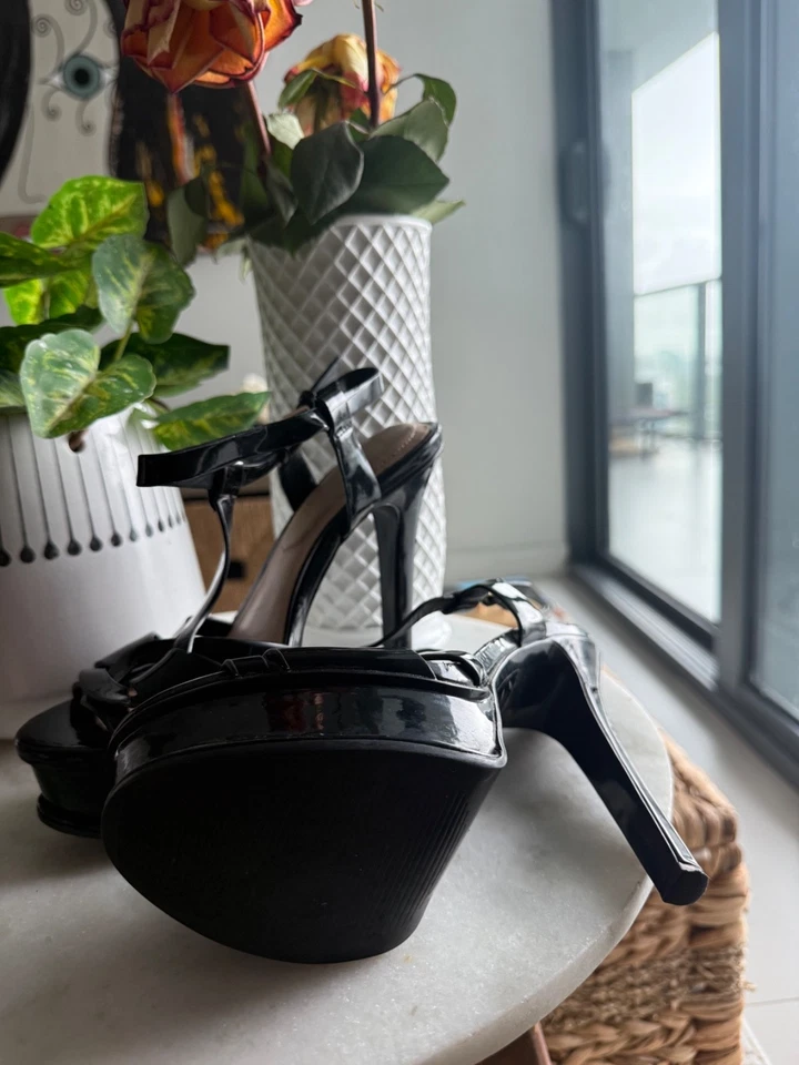 ALDO Negro Charol Plataforma Tacones Altos Mujer Talla 37 (US 7) – Tirantes, Foto 3 de 4