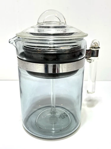 Vintage Pyrex Flameware 6-Cup Glass Coffee Pot Percolator Model 7829-B