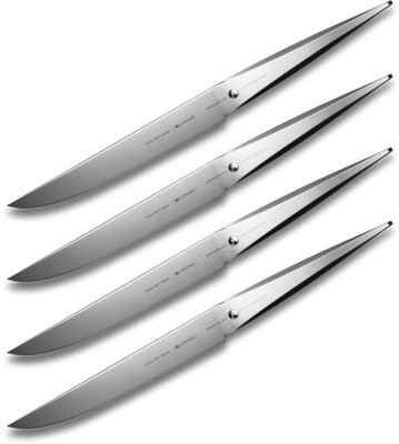 CHROMA P16 Steakmesser Set 4 tlg Type 301 F.A. Porsche Premium Edelstahl